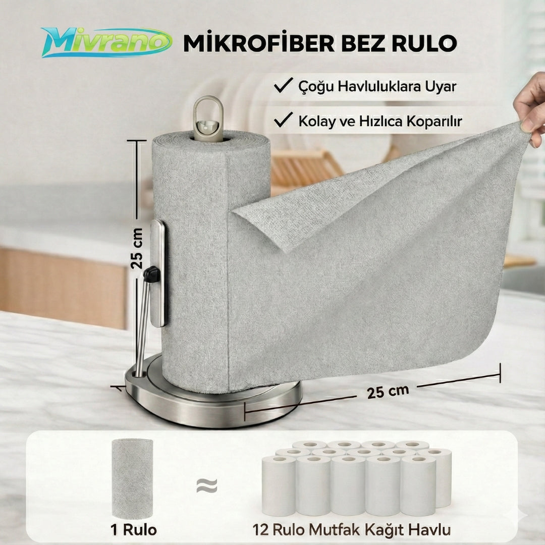Mivrano Premium Mikrofiber Rulo Bez