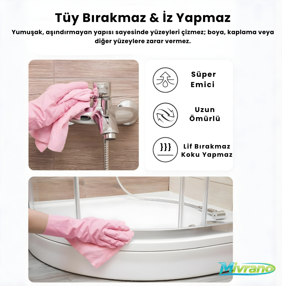 Mivrano Premium Mikrofiber Rulo Bez