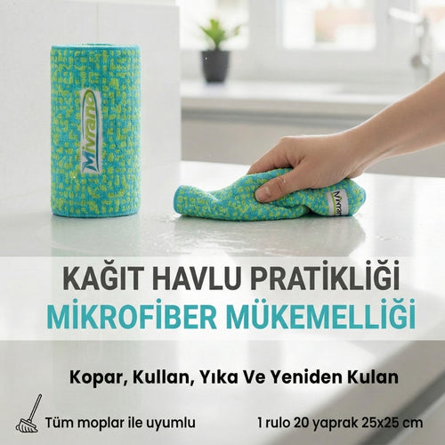 Mivrano Premium Mikrofiber Rulo Bez